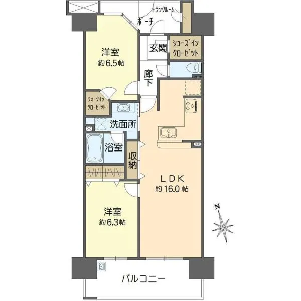 ミディオンセンターレジデンス 間取図