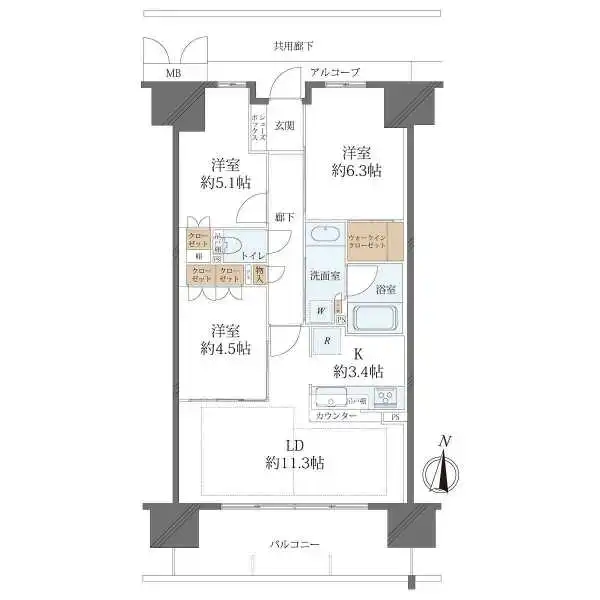 ローレルスクエアＯＳＡＫＡ　ＬＩＮＫ 間取図