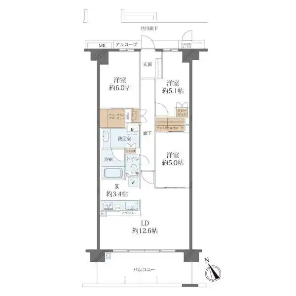ローレルコート西宮甲子園 間取図