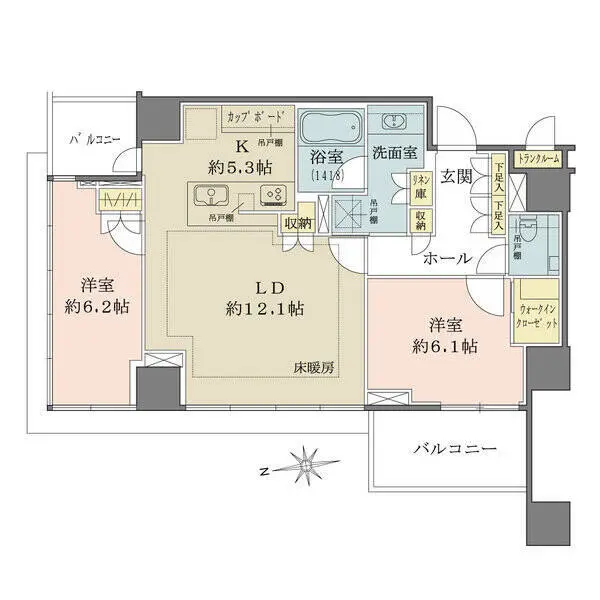 クラッシィタワー新宿御苑 間取図
