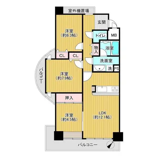 コスモ布施 間取図