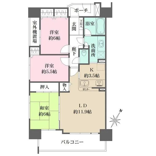 コスモ日暮里シティフォルム 間取図
