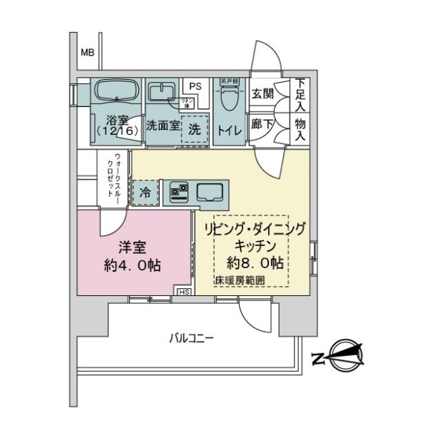 オ−プンレジデンシア金山ザ・プレイス 間取図