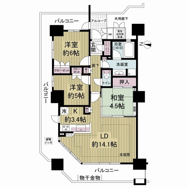 福島ガーデンズタワー 間取図