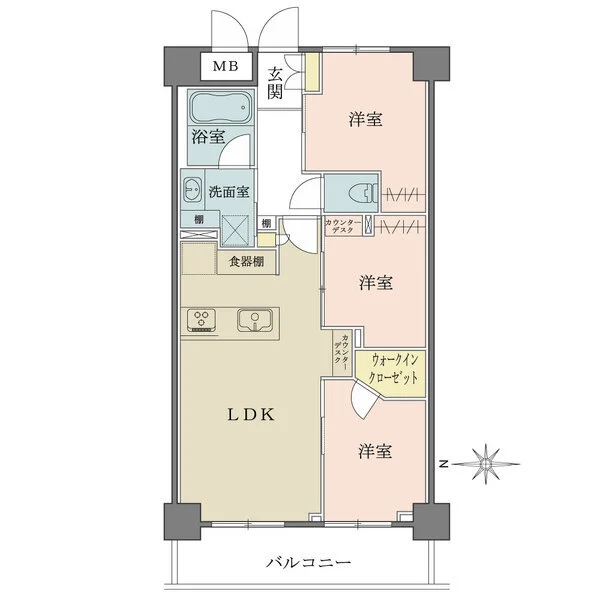 藤和シティスクエア三田サウスウイング 間取図