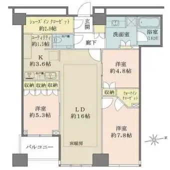 室内リフォーム実施済み住戸です。