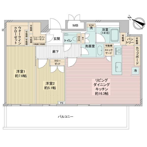 ジオグランデ梅田 間取図