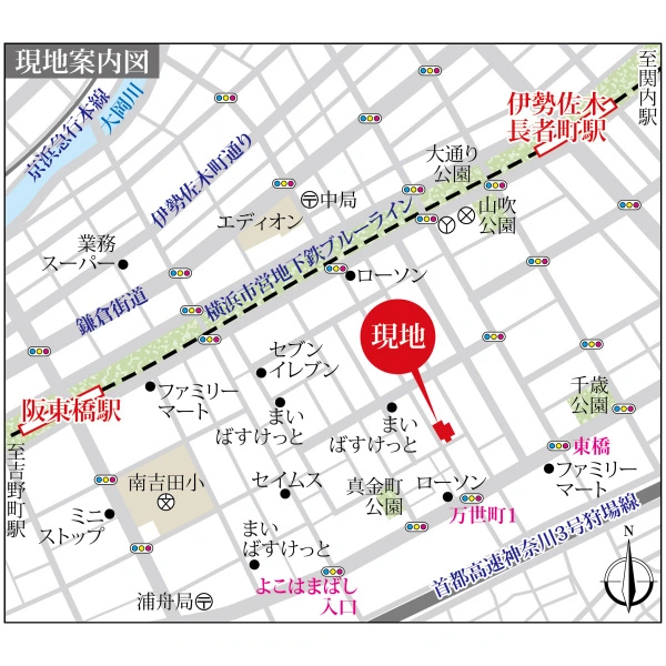クレヴィスタ横浜関内 現地案内図