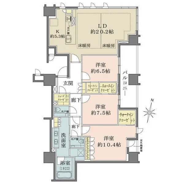 ザ・パークハウス大阪梅田タワー 間取図