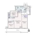 アップルタワー大阪谷町 間取図