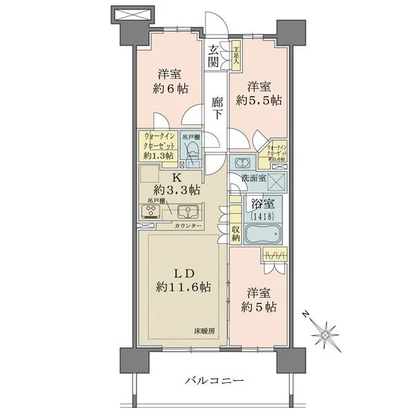 ザ・パークハウス新検見川ウエストレジデンス 間取図