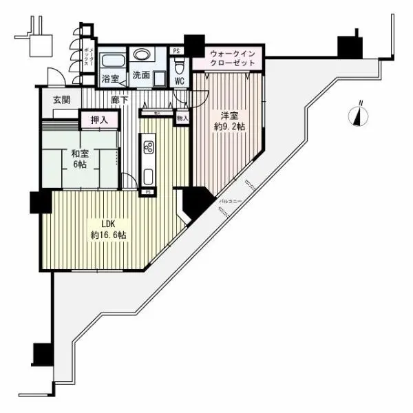 イーストコート8番街 間取図