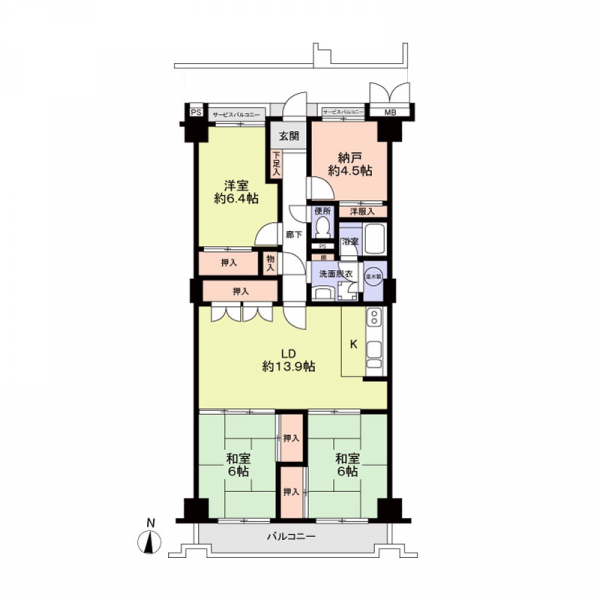 箕面東コーポラス 間取図