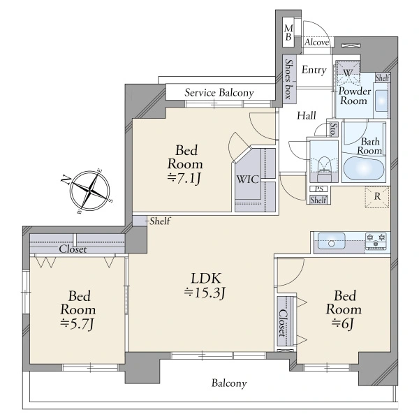クレストフォルム浅草グランステージ 間取図