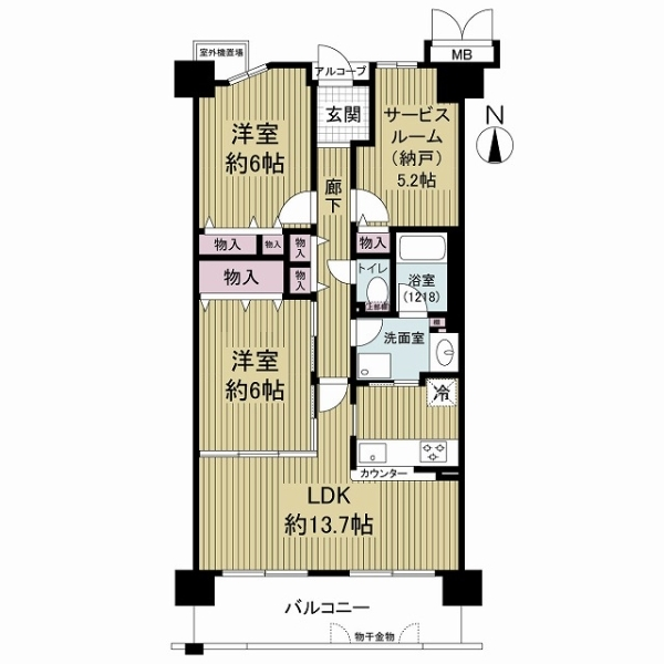 レックスコート都島 間取図