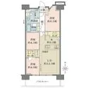 猿江恩賜公園レジデンス 大型収納ウォークインクローゼットとウォークスルークローゼット二箇所ございます。