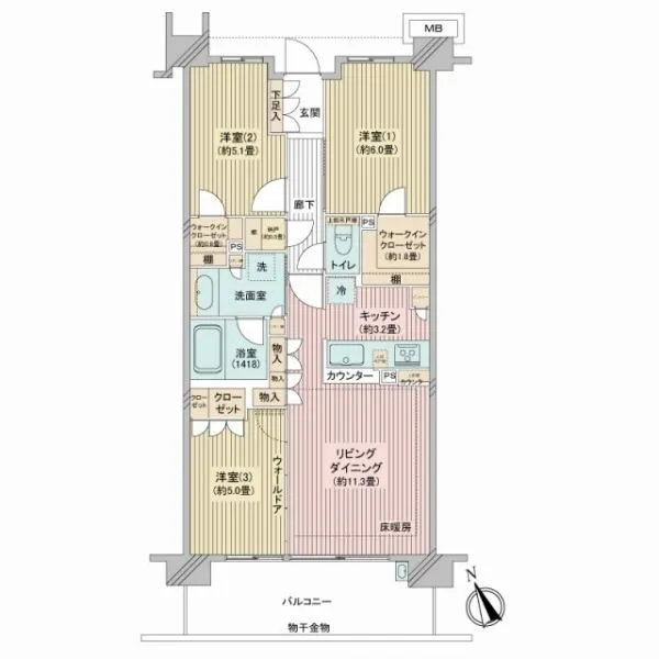 ウエリス仙川調布の森 間取図