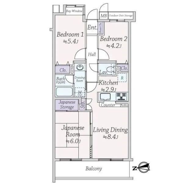 コート西早稲田 間取図