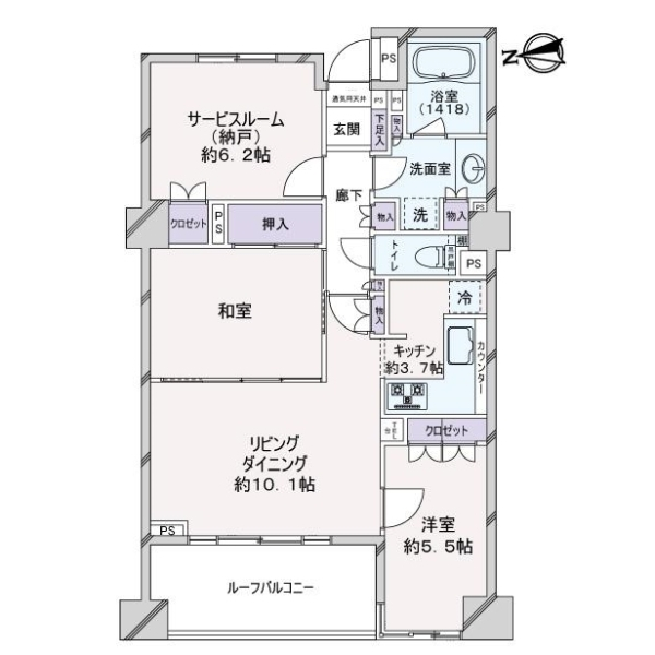 ライオンズステーションプラザセンター南 間取図