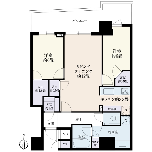 パークタワー晴海 間取図