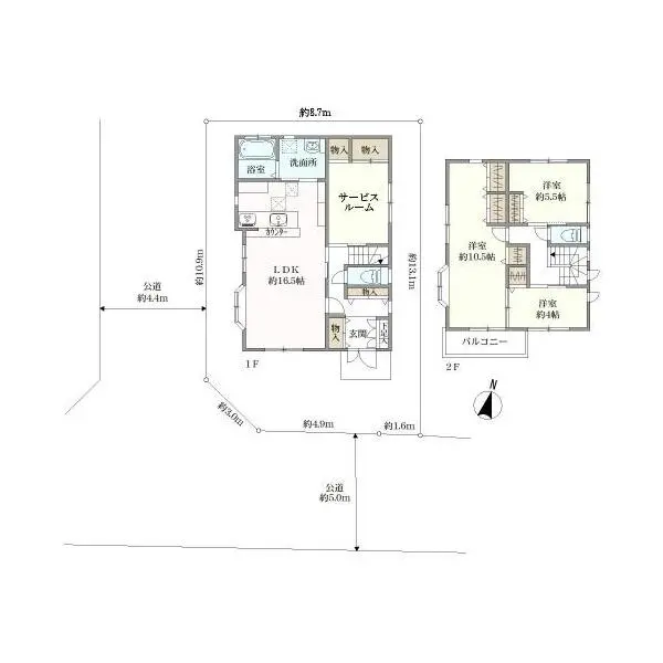 相模原市南区当麻 間取図