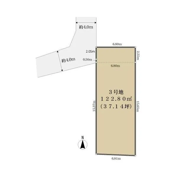 京都市西京区山田開キ町 区画図