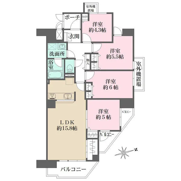 ファミールハイツ京都伏見 間取図