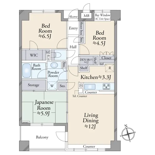 サンヴェール船橋夏見の丘壱番館 間取図