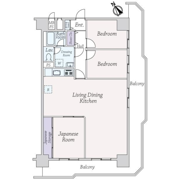 ライオンズマンション調布Ｂ棟 間取図