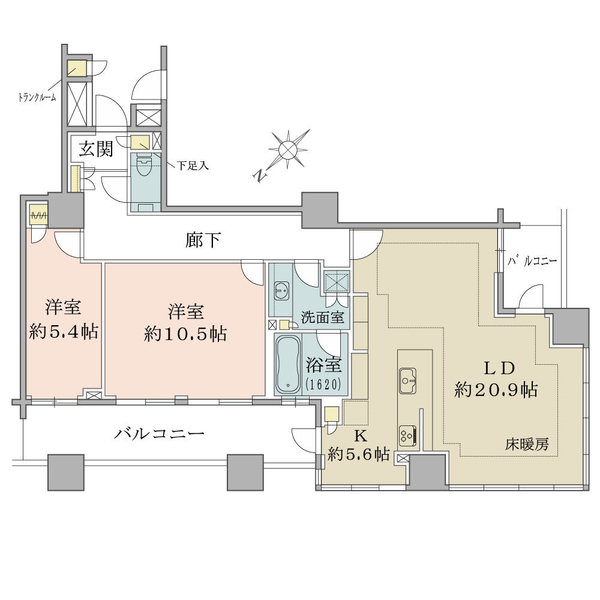 ブリリアマーレ有明 間取図