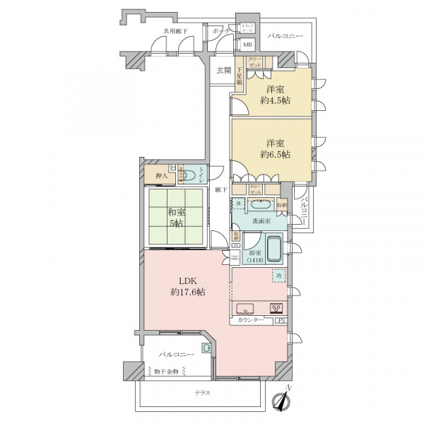 ディアエスタミオ住吉壱番館 間取図