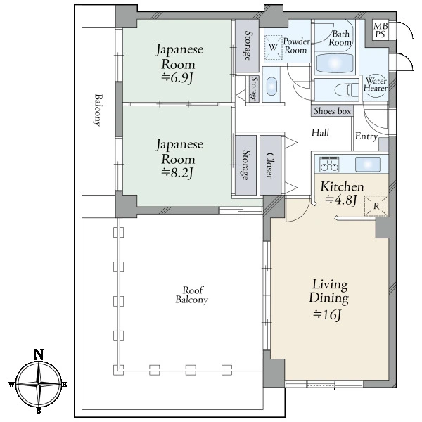 パレロワイヤル順慶町 間取図