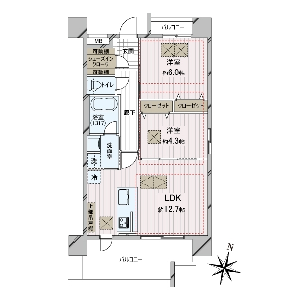 ドルチェヴィータ新梅田 間取図