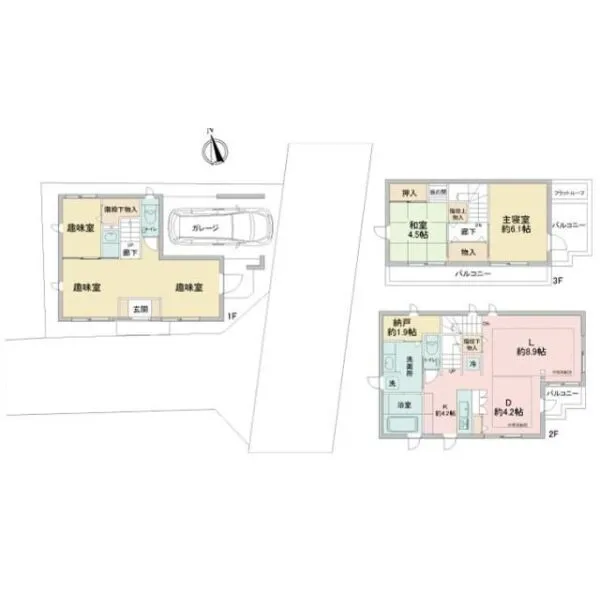 目黒区碑文谷５丁目 間取り図