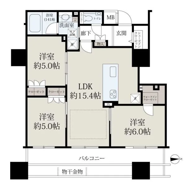 ピアッツァタワー上本町EAST 間取図