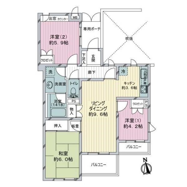 マイキャッスル大森山王西 間取図