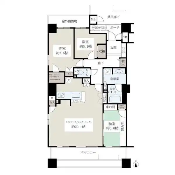 ローレルコート放出 間取図