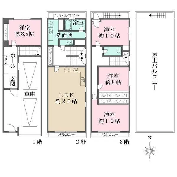 大阪市東住吉区東田辺１丁目 間取図