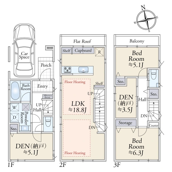 川崎市中原区西加瀬 間取図