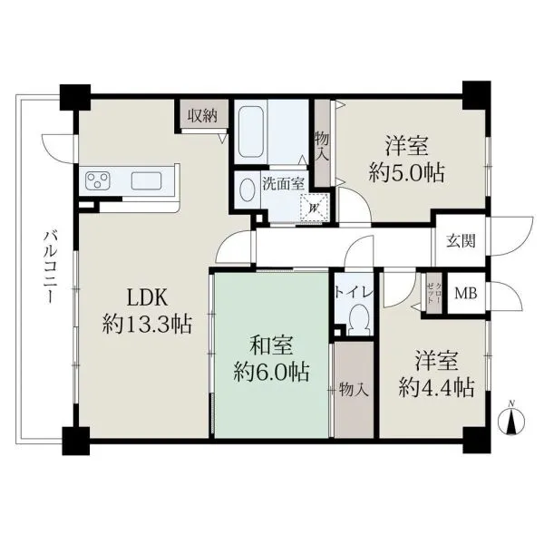 サンマンションドゥーシェ御所前 間取図