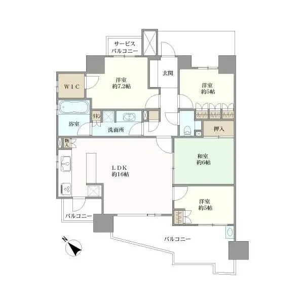 シティハウス守口 間取図