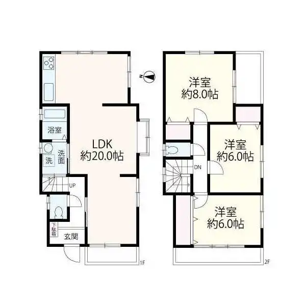 西宮市上ケ原五番町 間取図