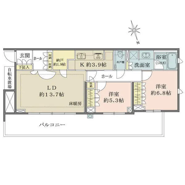 ザ・パークハウス浜田山季の杜 間取図