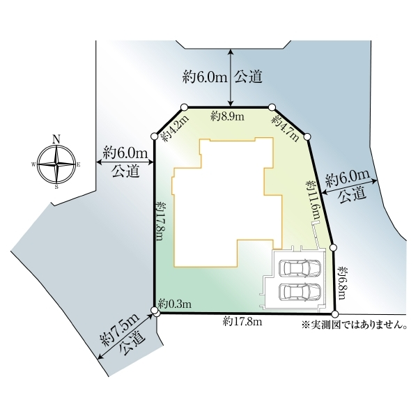 京都市西京区大枝北沓掛町４丁目 敷地配置図