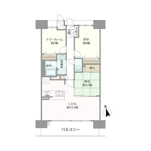 エスリード大津におの浜 間取図