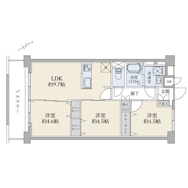 東建中村橋マンション 間取図