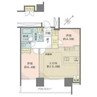 ※トランクルーム面積1.00平米含む/ウォークインクローゼットなど収納豊富。LDは床暖房搭載。