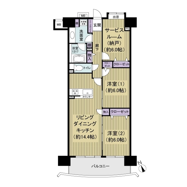 クレストフォルム新横浜 間取図