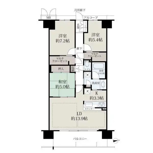 メイツブラン大津石山 間取図