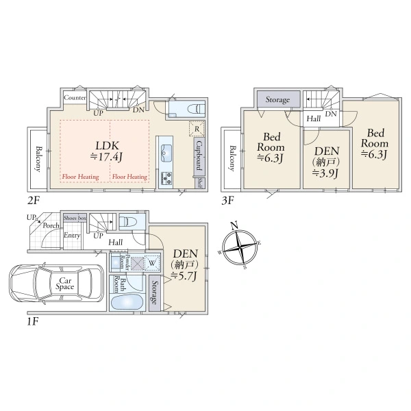 川崎市中原区西加瀬 間取図